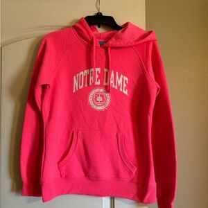 Notre Dame Champion Bright Pink Hoodie